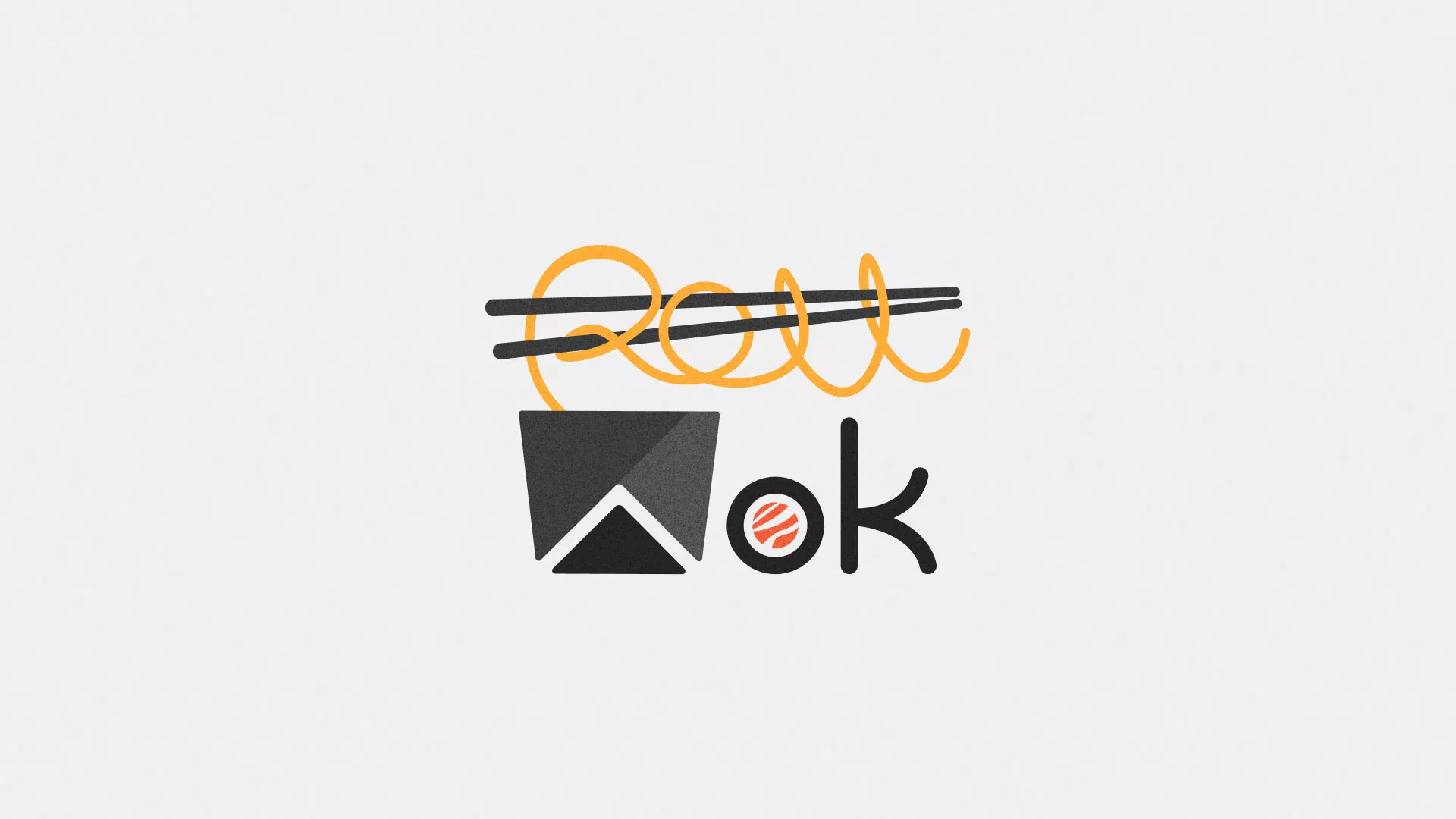 Разработка логотипа суши-бара «Roll Wok Club» в Богучаре